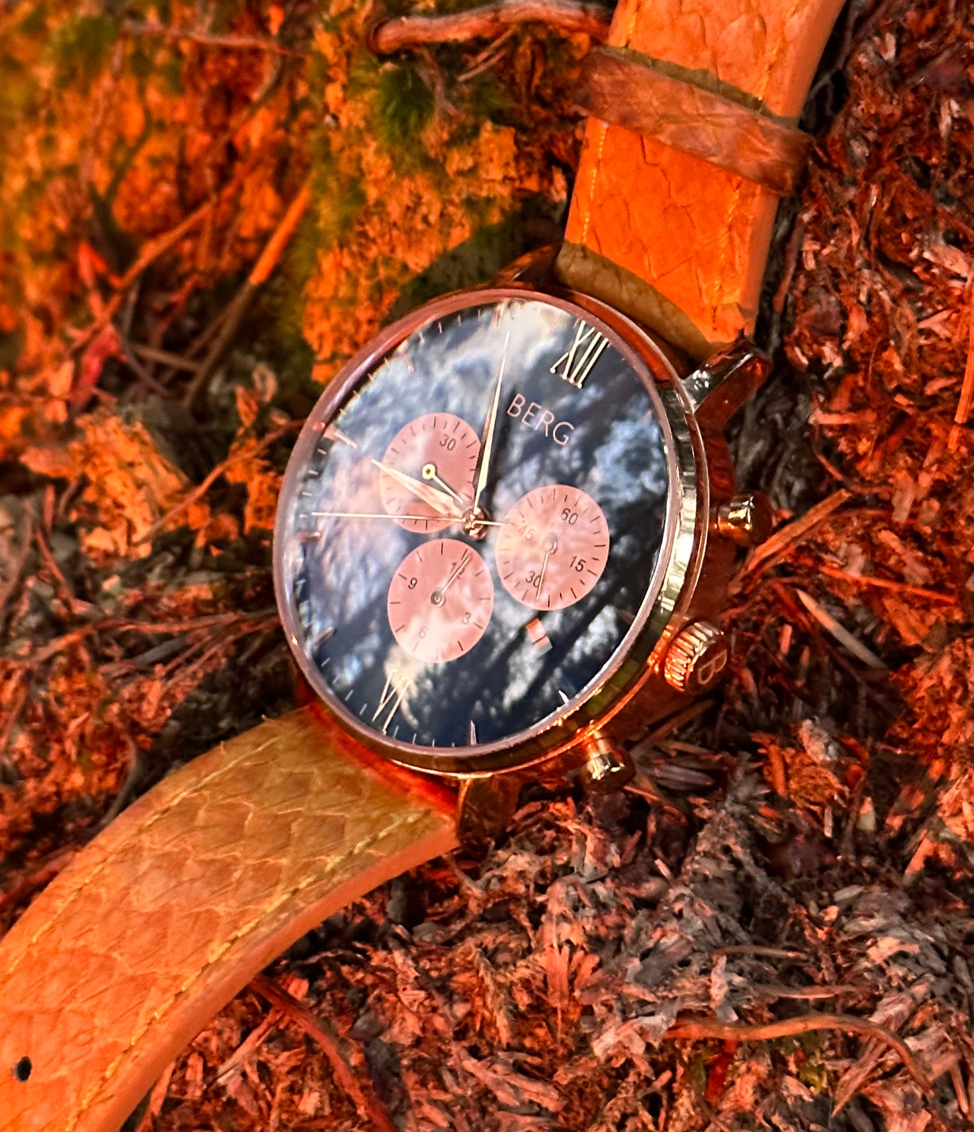 BIRKEBEINER 42 MM SVART ROSE GULL