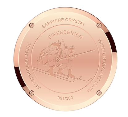 BIRKEBEINER 42 MM SVART ROSE GULL - Berg Watches