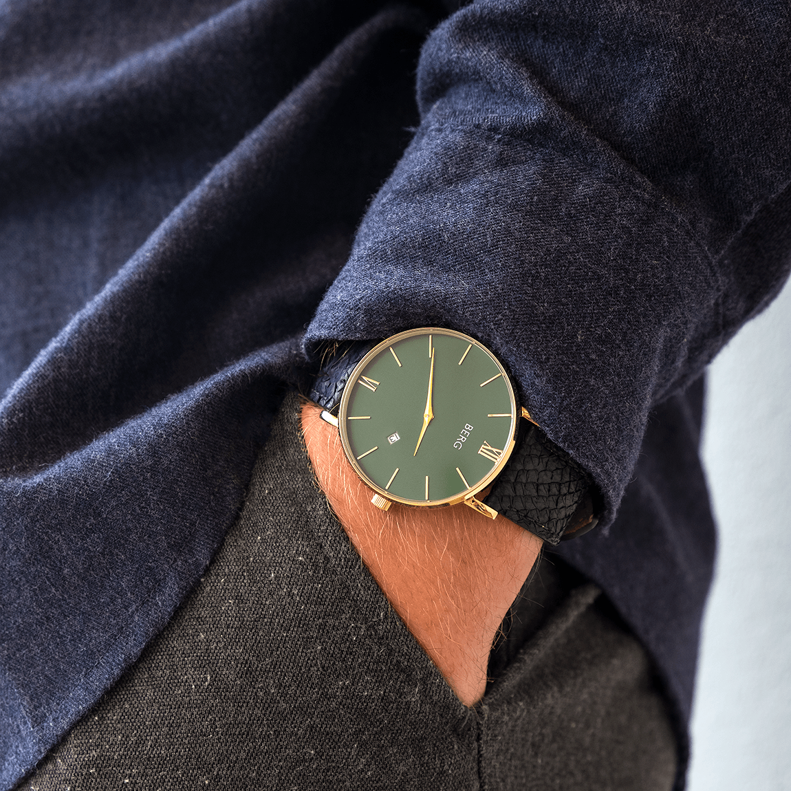 Ulriken Grønn Gull 40 mm - Berg Watches