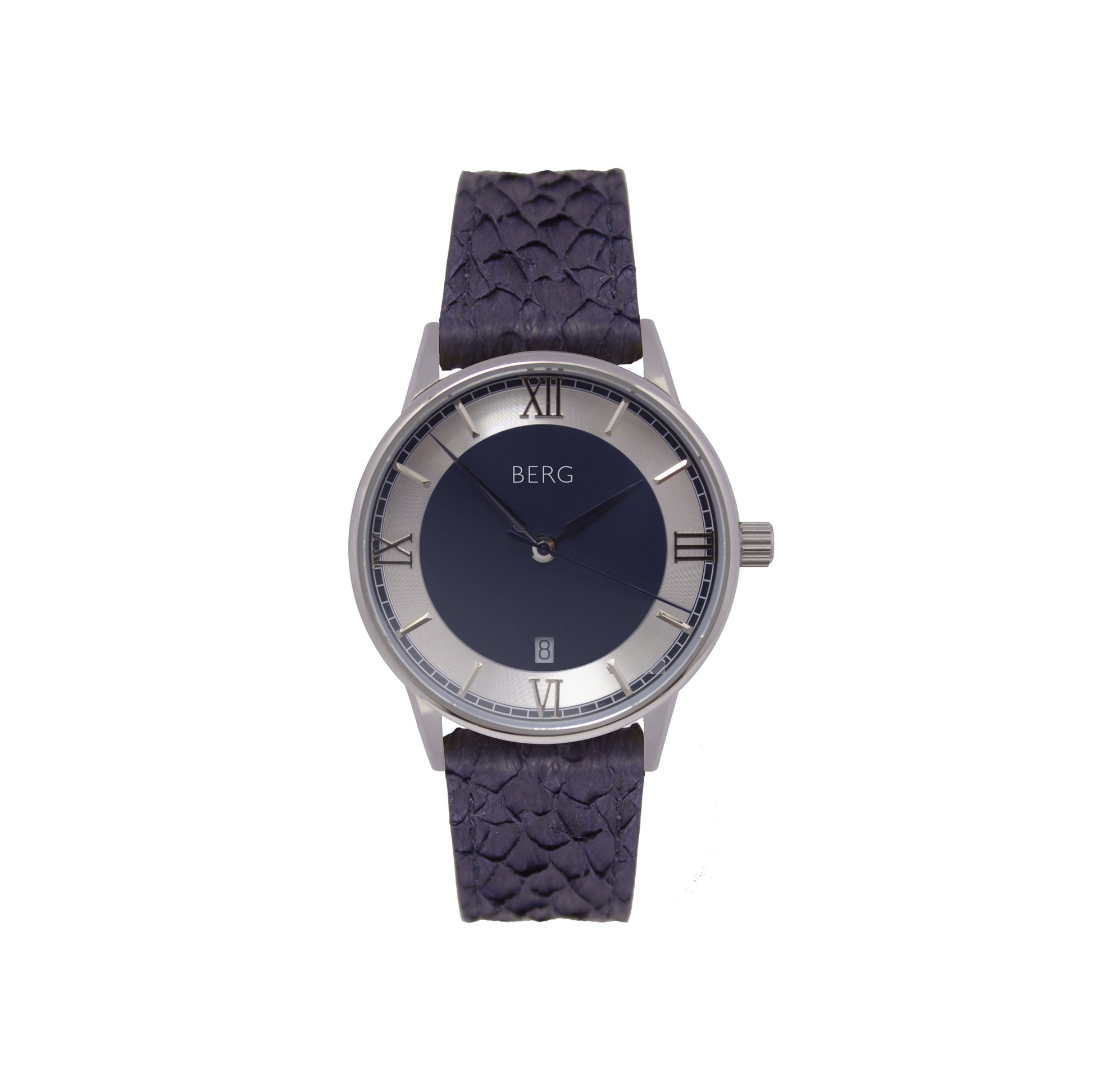 Holmenkollen 39 MM Blå og Sølv Automatisk - Berg Watches