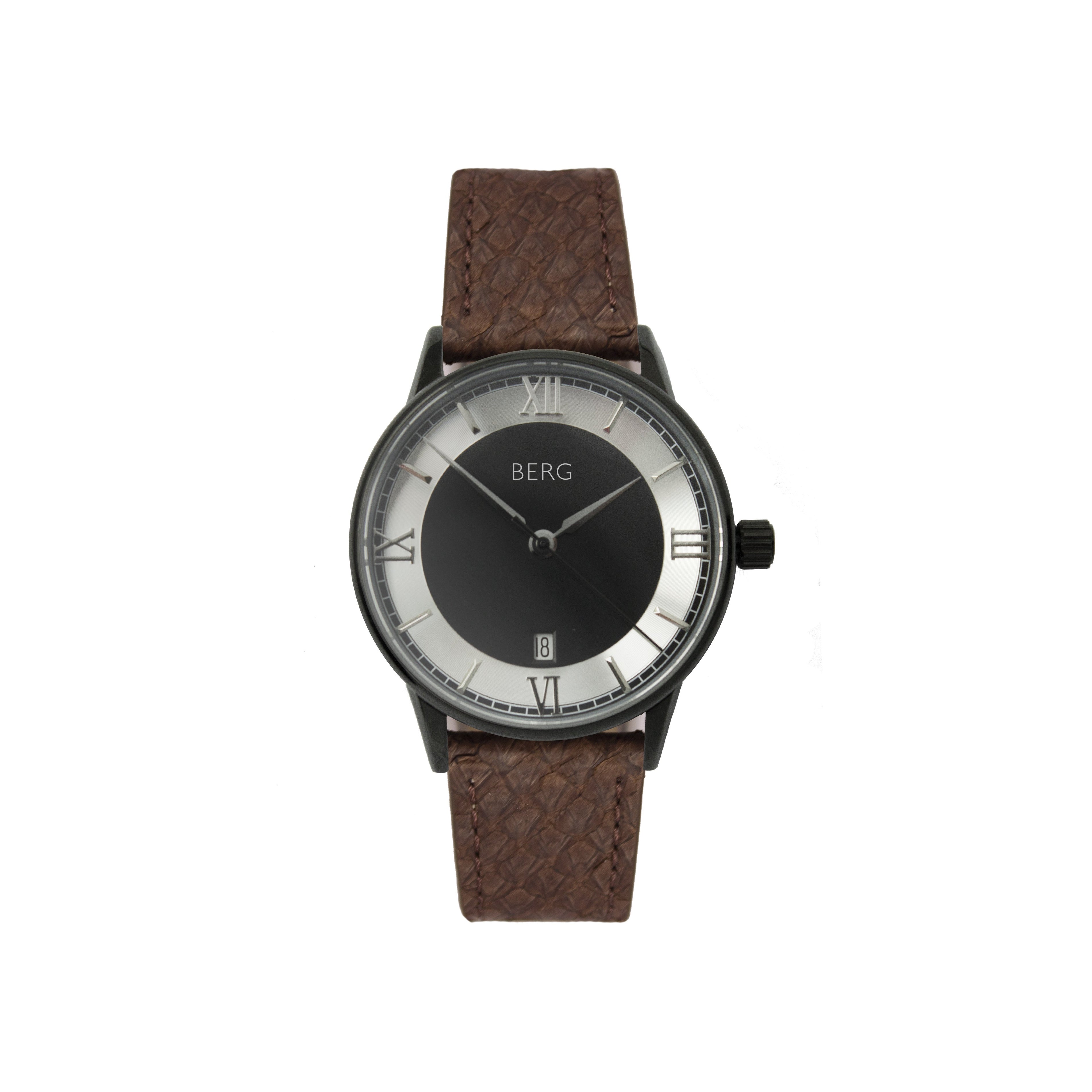 Holmenkollen 39 MM Svart og Sølv Automatisk - Berg Watches