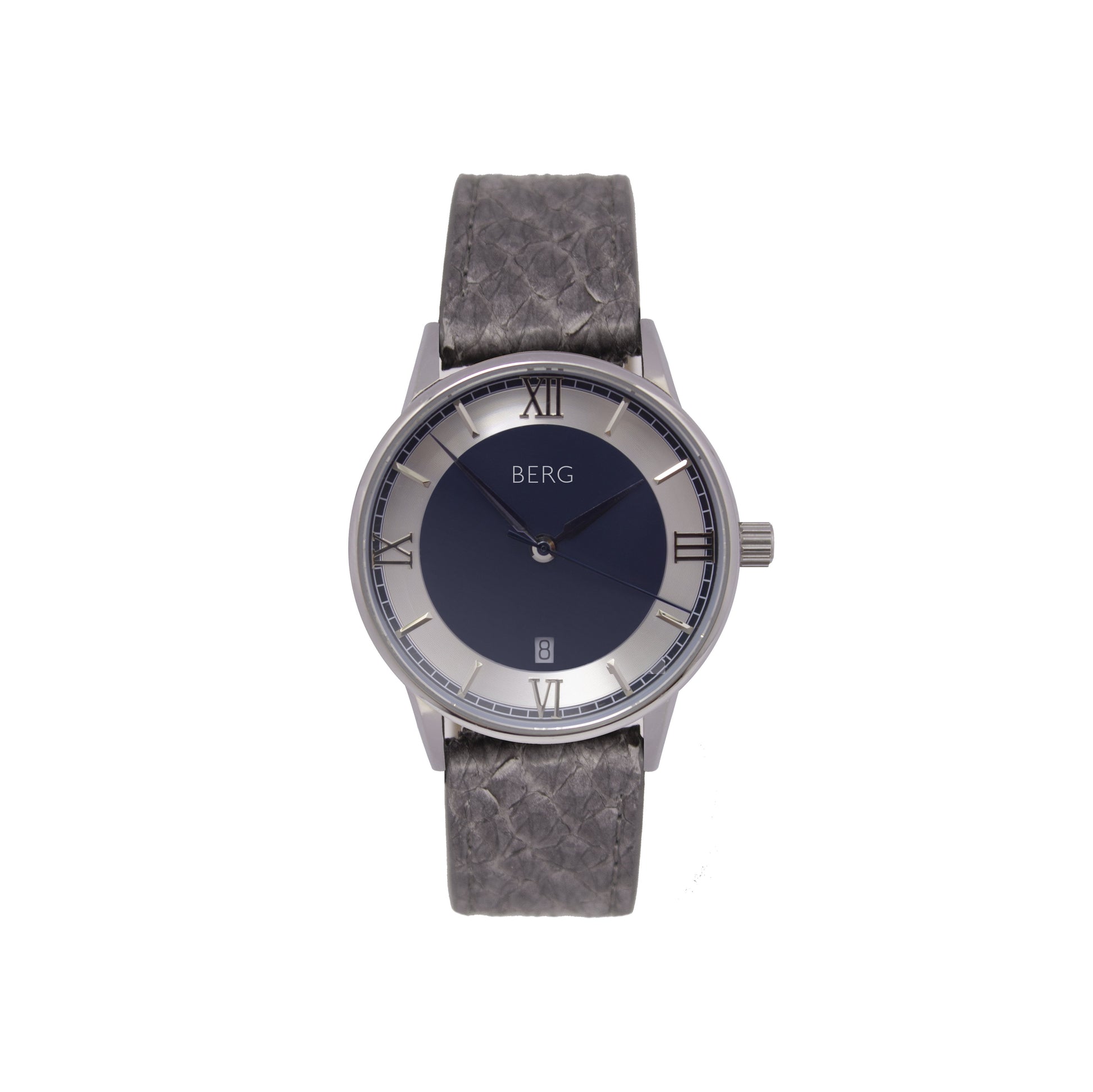 Holmenkollen 39 MM Blå og Sølv Automatisk - Berg Watches