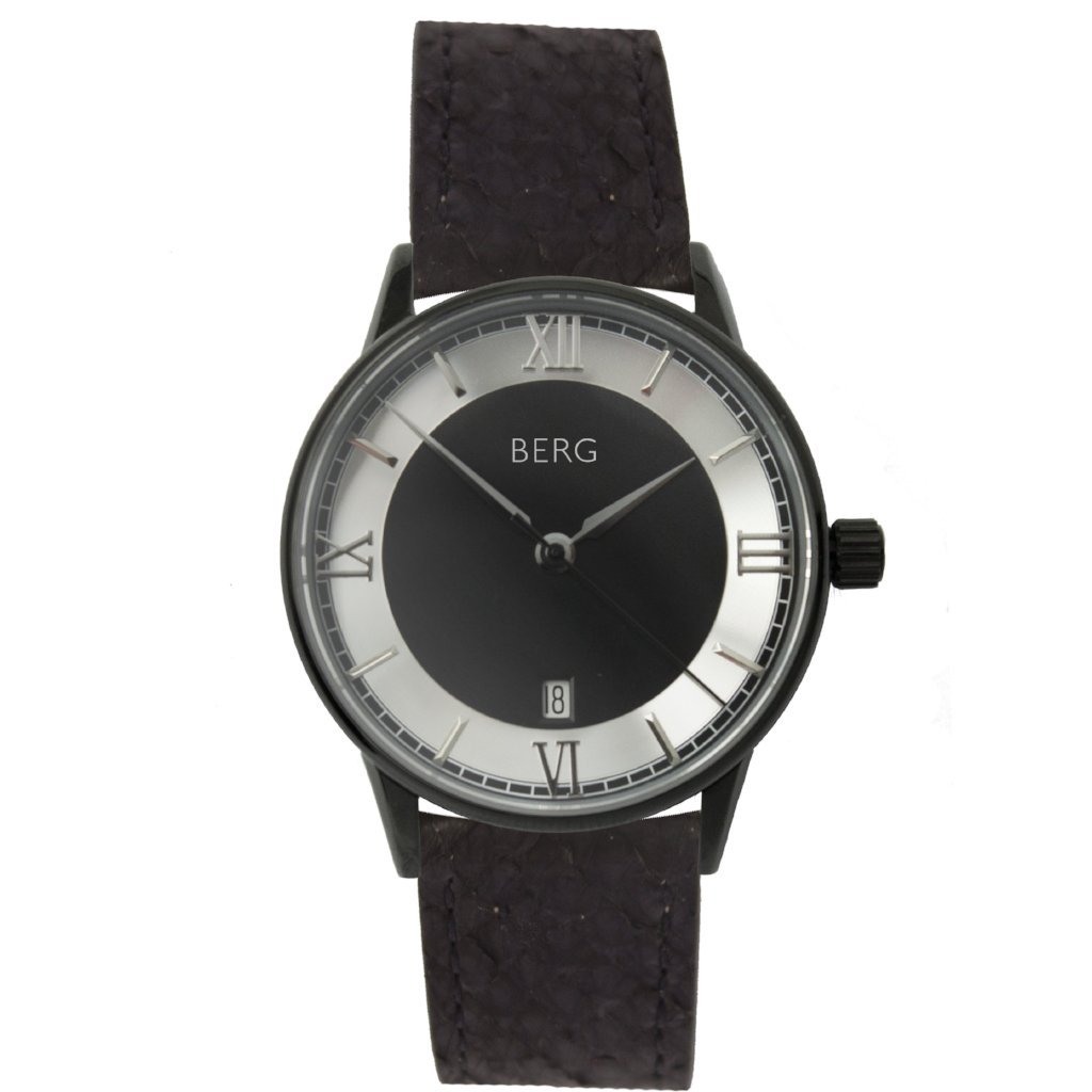 Holmenkollen 39 MM Svart og Sølv Automatisk - Berg Watches