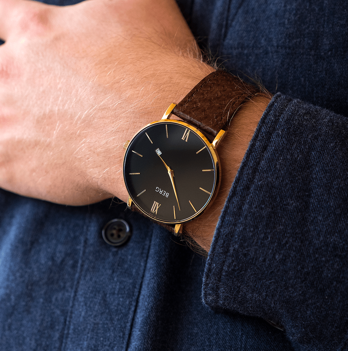 Ulriken Svart Gull 40 mm - Berg Watches