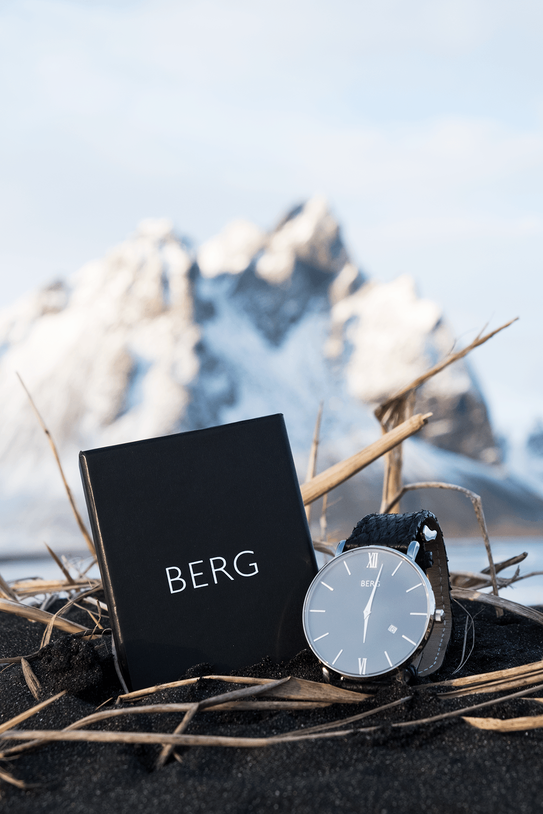 Ulriken Svart Sølv 36 mm - Berg Watches