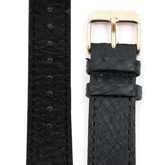 Svart Lakseskinn Reim Rosé Gull 20 MM - Berg Watches