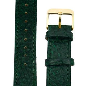 Grønn Lakseskinn Reim Gull 16 MM - Berg Watches