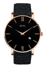 Ulriken Svart Rosé Gull 36 mm - Berg Watches