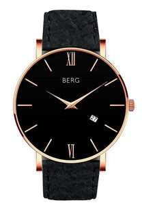Ulriken Svart Rosé Gull 40 mm - Berg Watches