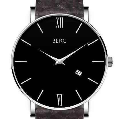 Ulriken Svart Sølv 36 mm - Berg Watches