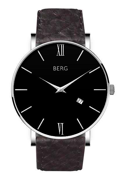 Ulriken Svart Sølv 36 mm - Berg Watches