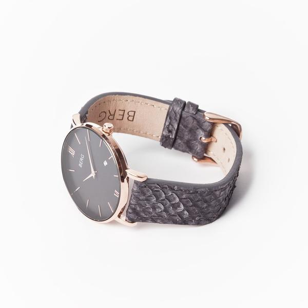 Ulriken Svart Rosé Gull 36 mm - Berg Watches