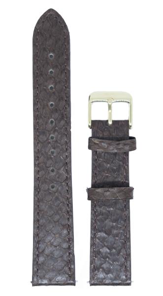 Brun Lakseskinn Reim Sølv 16 MM - Berg Watches