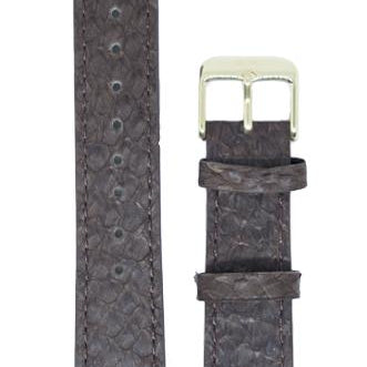 Brun Lakseskinn Reim Gull 20 MM - Berg Watches