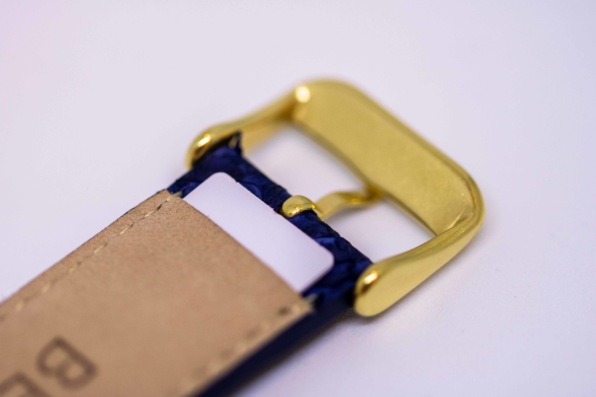 Blå Lakseskinn Reim Sølv 20 MM - Berg Watches